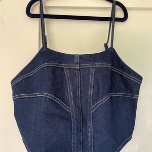 Sincerely Jules Dark Blue Denim Top